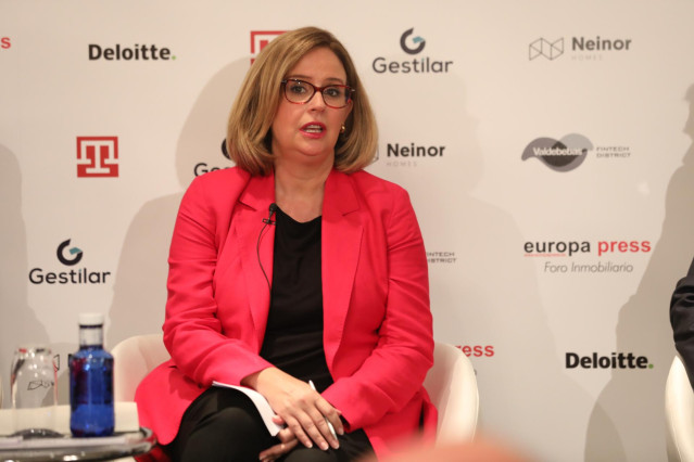 La exsecretaria general de Vivienda del antiguo Ministerio de Fomento, Helena Beunza, durante el Foro Inmobiliario Europa Press 'Los retos del acceso a la vivienda', en el Hotel Villa Magna de Madrid.