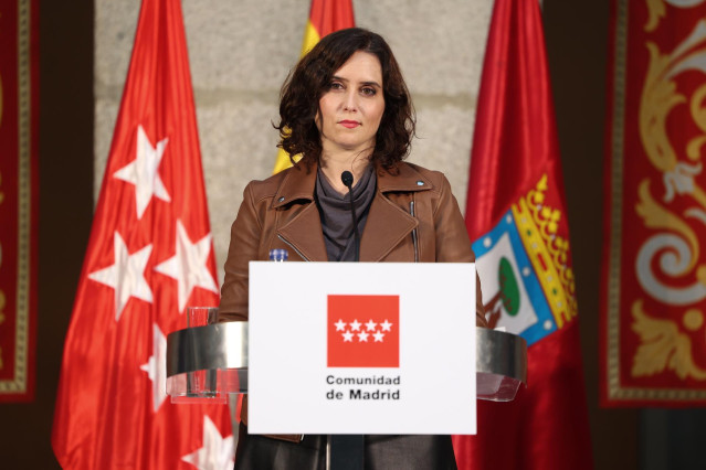 La presidenta de la Comunidad de Madrid, Isabel Díaz Ayuso