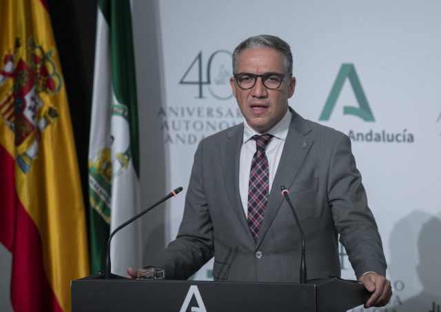 El consejero de Presidencia, Administraciones Públicas e Interior y Portavoz de la Junta de Andalucía, Elías Bendodo