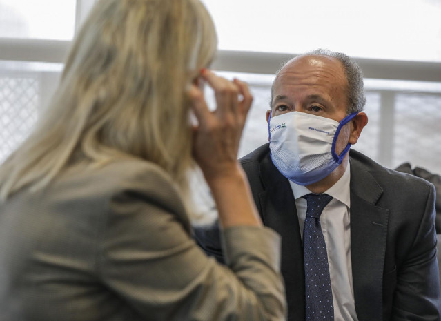 El ministro de Justicia, Juan Carlos Campo, se reúne con la consejera de Justicia, Gobernación y Reformas Democráticas de la Generalitat Valenciana, Gabriela Bravo, en Ciudad Administrativa 9 de Octubre, en Valencia.