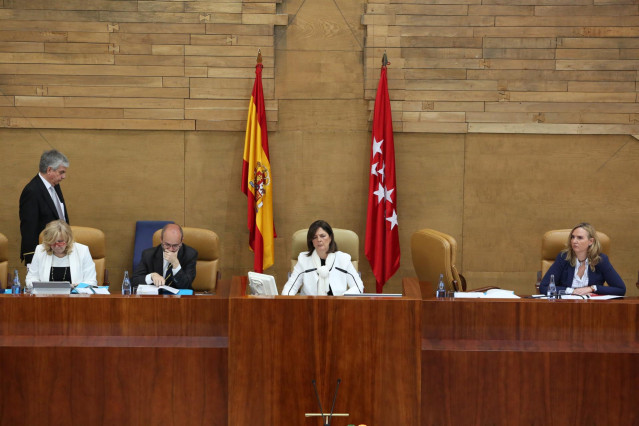 La presidenta de la Asamblea de Madrid, Paloma Adrados, durante un pleno