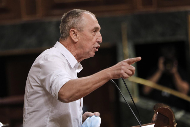 El portavoz de Compromís en el Congreso de los Diputados, Joan Baldoví, en el Pleno