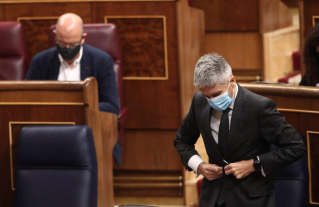 El ministro de Interior, Fernando Grande-Marlaska, en el Congreso
