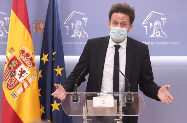 El portavoz adjunto de Ciudadanos en el Congreso, Edmundo Bal, en una rueda de prensa en el Congreso