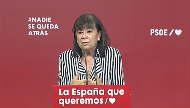 La presidenta del PSOE, Cristina Narbona.