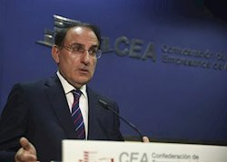 El presidente de la CEA, Javier González de Lara.