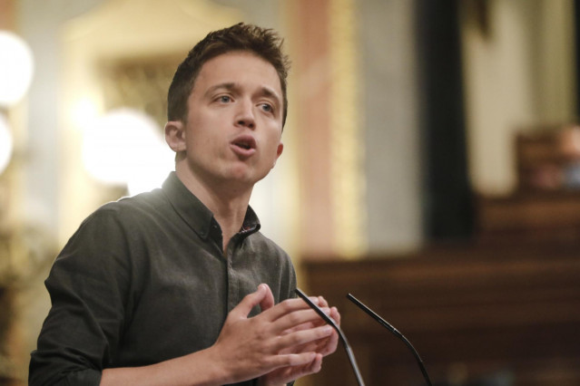 El portavoz de Más País-Equo en el Congreso, Íñigo Errejón, durante su intervención en el Pleno