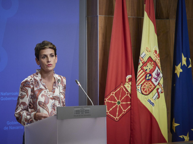La presidenta del Gobierno de Navarra, María Chivite
