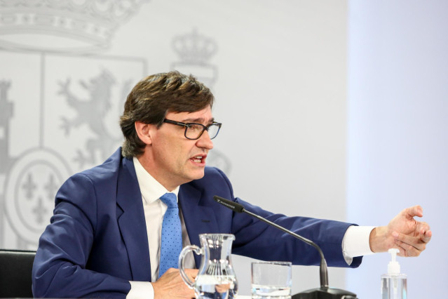 El ministro de Sanidad, Salvador Illa, comparece en rueda de prensa en Moncloa