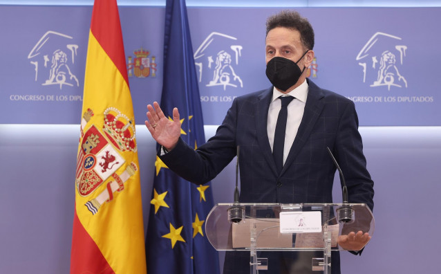 El portavoz adjunto de Ciudadanos en el Congreso de los Diputados, Edmundo Bal, interviene en rueda de prensa