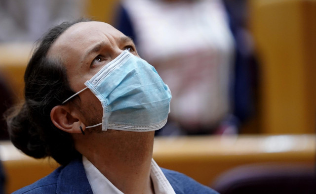 El vicepresidente segundo del Gobierno, Pablo Iglesias, momentos antes del inicio de una sesión de control al Gobierno en el Senado, en Madrid (España), a 22 de septiembre de 2020.