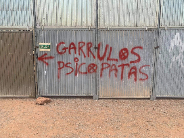 Pintadas en el recinto taurino