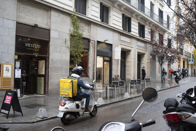 Un repartidor de Glovo, en un imagen de archivo