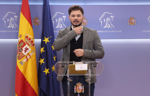El portavoz del grupo de Esquerra Republicana (ERC) en el Congreso, Gabriel Rufián.