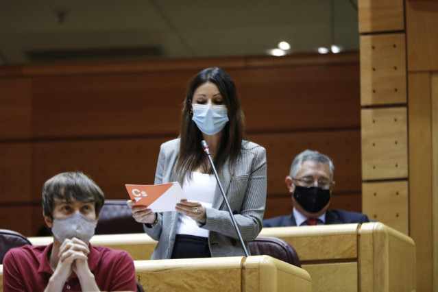 La portavoz de Ciudadanos en el Senado, Lorena Roldán.