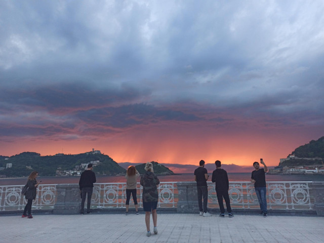 Turistas en San Sebastián