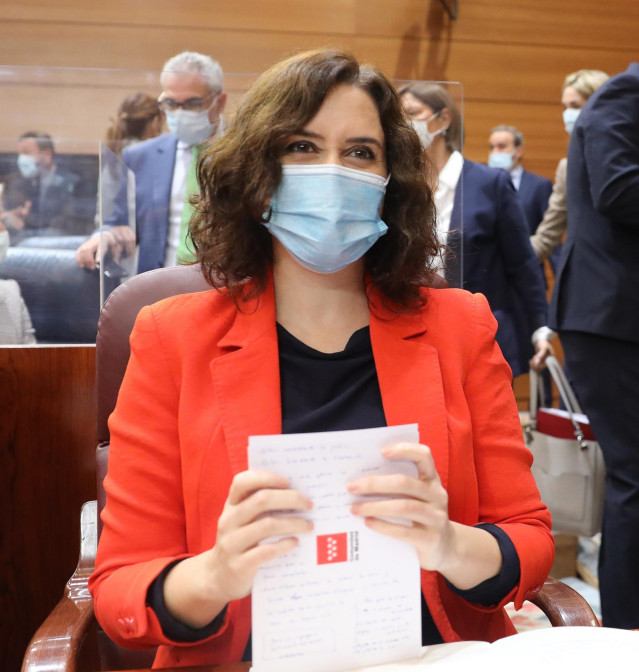 La presidenta de la Comunidad de Madrid, Isabel Díaz Ayuso
