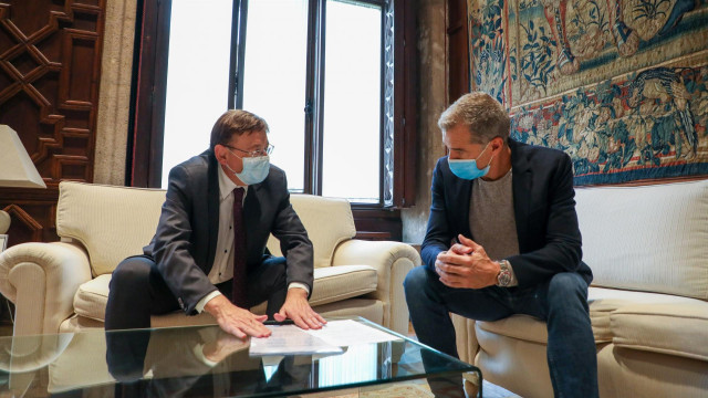 El president de la Generalitat, Ximo Puig, y el síndic de Ciudadanos, Toni Cantó