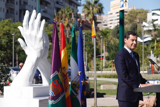El presidente de la Junta, Juanma Moreno, en Málaga
