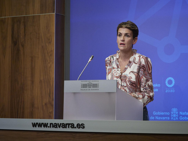 La presidenta del Gobierno de Navarra, María Chivite