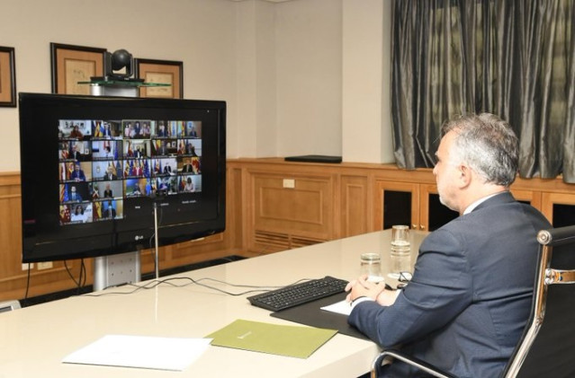 El presidente de Canarias, Ángel Víctor Torres, durante la Conferencia de Presidentes de este lunes