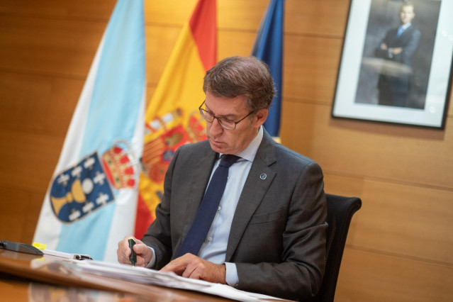 El presidente de la Xunta, Alberto Núñez Feijóo, durante la XXIII Conferencia de Presidentes.