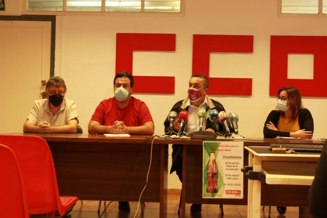 Rueda de prensa de CCOO en Málaga