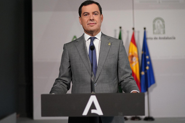 El presidente de la Junta de Andalucía, Juanma Moreno