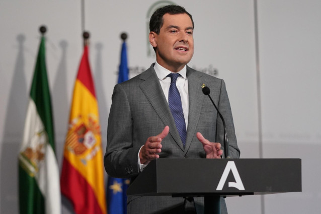 El presidente de la Junta de Andalucía, Juanma Moreno