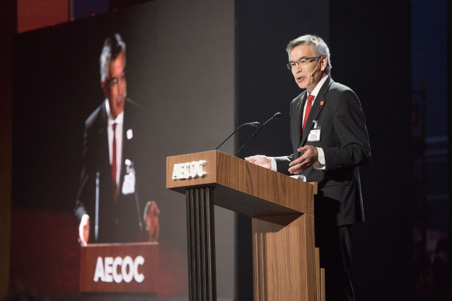 El presidente de Eroski,m Aguntín Markaide, en el Congreso de AECOC