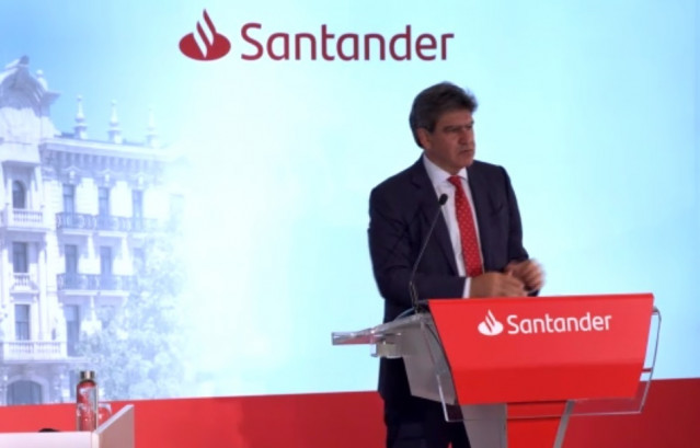 El consejero delegado de Banco Santander, José Antonio Álvarez, durante la presentación de resultados del tercer trimestre.