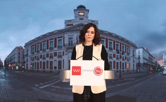 La presidenta de la Comunidad de Madrid, Isabel Díaz Ayuso