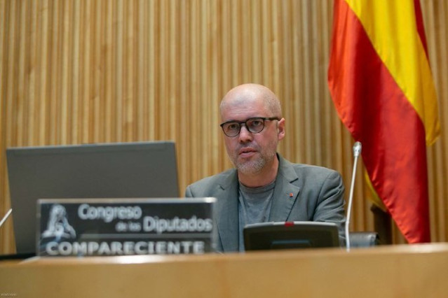 El secretario general de CC.OO., Unai Sordo, en su comparecencia
