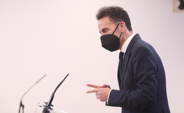 El portavoz adjunto de Ciudadanos en el Congreso de los Diputados, Edmundo Bal, en rueda de prensa