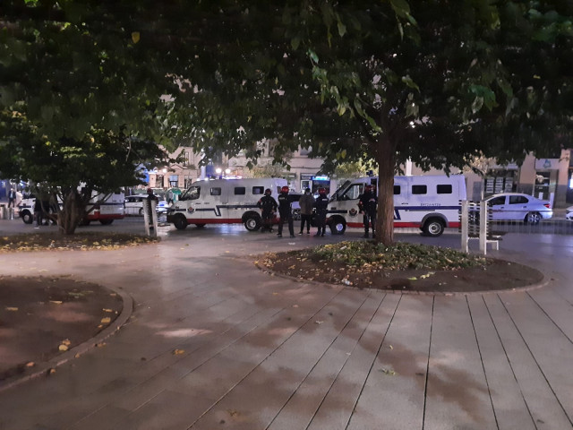 Dispositivo policial en Bilbao por la protesta convocada por negacionistas