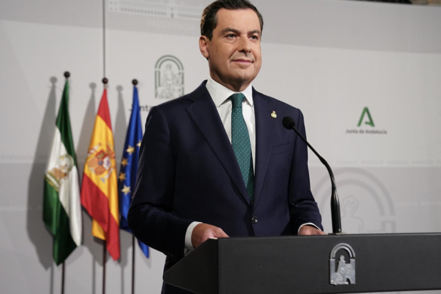 El presidente de la Junta de Andalucía, Juanma Moreno