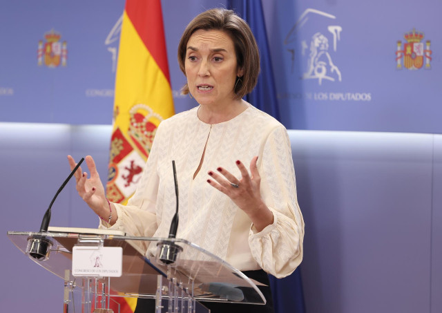 La portavoz del PP en el Congreso, Cuca Gamarra, interviene durante la rueda de prensa posterior a la Junta de Portavoces celebrada en el Congreso de los Diputados, en Madrid, (España), a 20 de octubre de 2020.