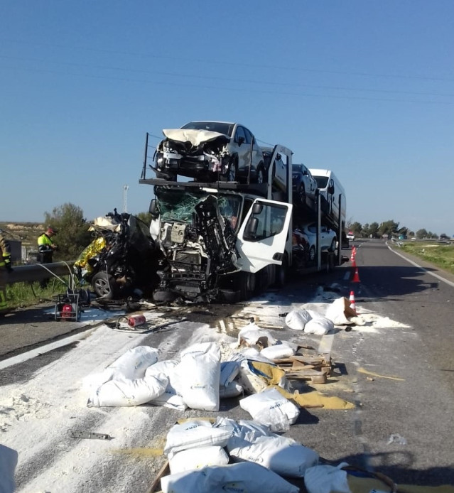 Accident a la A-2 a Alcarràs