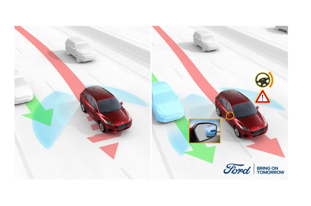 Sistema de detección de punto ciego de Ford.