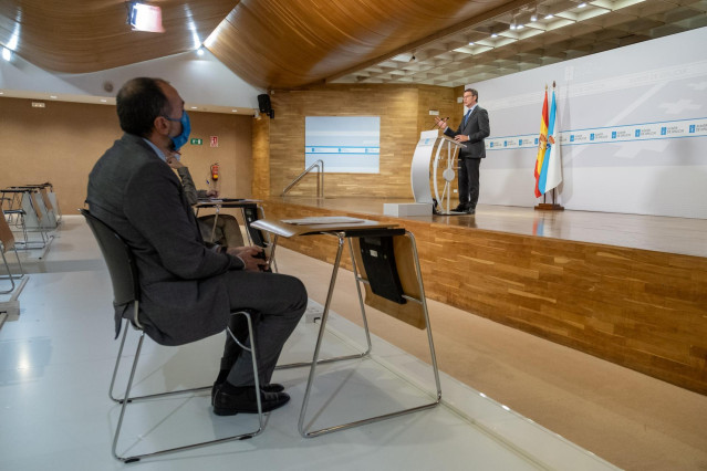 Rueda de prensa del presidente de la Xunta, Alberto Núñez Feijóo.