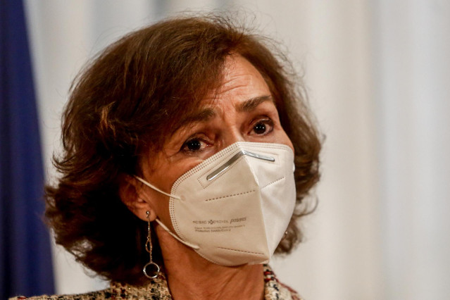 La vicepresidenta primera del Gobierno, Carmen Calvo,