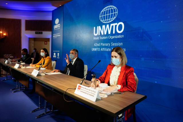 Marta Rivera, consejera de Cultura y Turismo en su intervención en la sesión plenaria de Estados miembros de la OMT