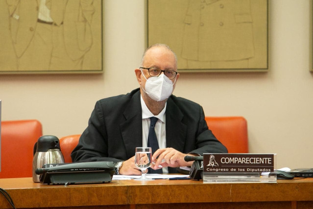 El subsecretario de Presidencia, Relaciones con las Cortes y Memoria Democrática, Antonio José Hidalgo López, comparece en la Comisión de Presupuestos del Congreso.