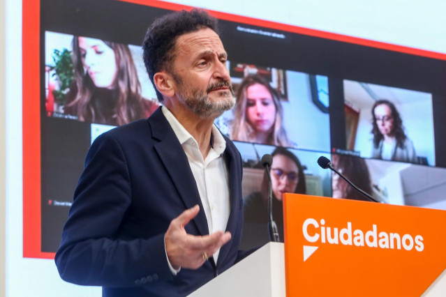 El portavoz adjunto de Ciudadanos en el Congreso, Edmundo Bal, ofrece una rueda de prensa tras la celebración del Comité Permanente del partido, en Madrid (España), a 26 de octubre de 2020.