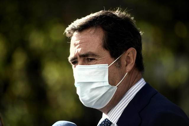 El presidente de la patronal CEOE, Antonio Garamendi