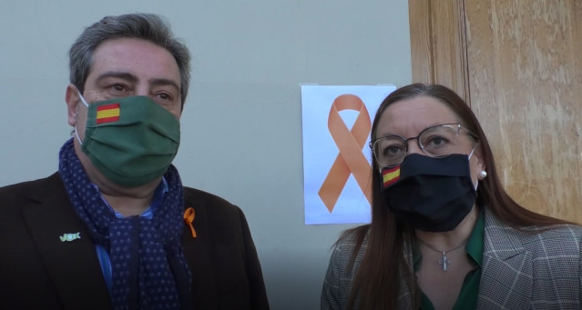 Los representantes de Vox José María Llanos y Llanos Massó