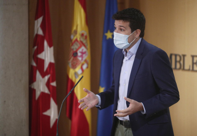 El portavoz de Más Madrid en la Asamblea de Madrid, Pablo Gómez Perpinyà.