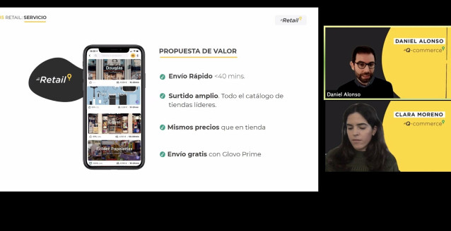 Daniel Alonso (Glovo) y Clara Moreno (Glovo)