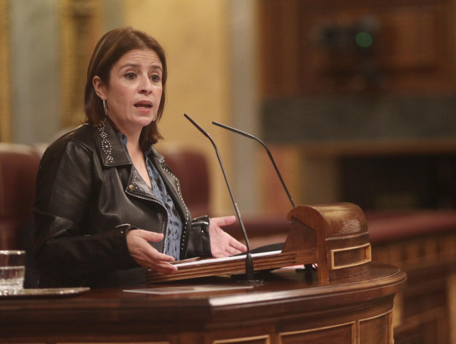 La vicesecretaria General del PSOE, Adriana Lastra, interviene en el Congreso de los Diputados