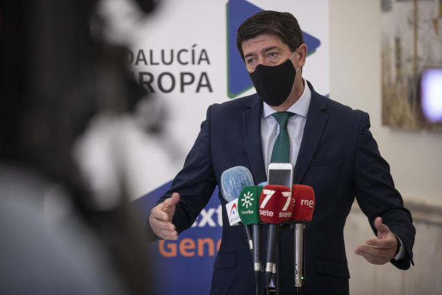 El vicepresidente de la Junta de Andalucía, y consejero de Turismo, Regeneración, Justicia y Administración Local, Juan Marín